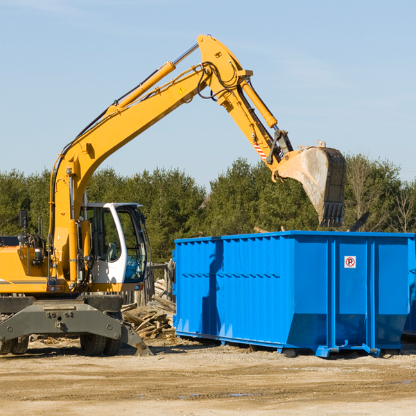 are there any restrictions on where a residential dumpster can be placed in Stanford